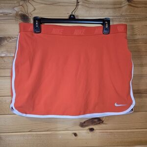 Nike Golf Dri-Fit Skort Shorts Orange Womens Large Golf Tennis Pickleball Active